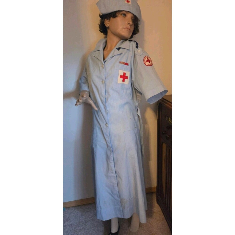 Vintage 1950s American Red Cross Volunteer Uniform Cap